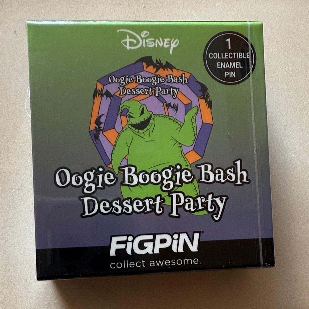 Disney Oogie Boogie Bash Collectible Enamel Pin - Green and Purple Unopened box